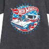 - Hot Wheels - Red, White and Blue Muscle Car Graphic Short Sleeve Fleece Dress - 2 of 3