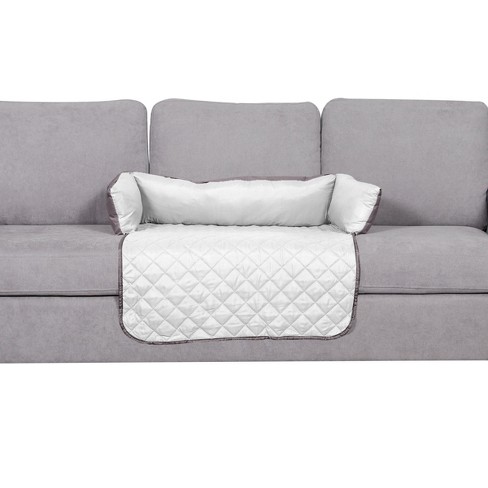 FurHaven Waterproof Non-Skid Back Furniture Protector, Gray, Sofa