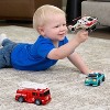 Maxx Action Chrome Rescue Vehicles 3pk Firetruck, Police Car and Helicopter with Lights, Sounds & Pull-Back Action Toys for Kids' Ages 3+ - 2 of 4
