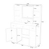 Vanity Desk Antique with LED Mirror and Charging Station for Bedroom 43.31in Wide-3irtyhousy - 4 of 4