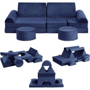 15Pcs Couch for Kids, Modular Kids Play Couch,Kids Sofa for Playroom, Convertible Foam Kids Couch, Imaginative Creative Play Couch for Boys& Girls - 1 of 4
