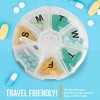 MEDca Weekly Pill Organizer: 2-Pack 7 Day Pills Container, Round Medicine Organizer Box, Daily Week Reminder Case Travel, BPA-Free Vitamin - 4 of 4