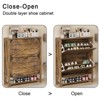 Shoe Cabinet with 2 Flip Drawers, Narrow Slim 5 Tier Shoe Storage Cabinet - 3 of 4