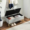 Vynxaria Upholstered Storage Bench ¨C Elegant Velvet Ottoman with Gold Legs - 2 of 4