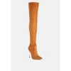 Jaynetts Stretch Suede Micro High Knee Boots Women - 2 of 4