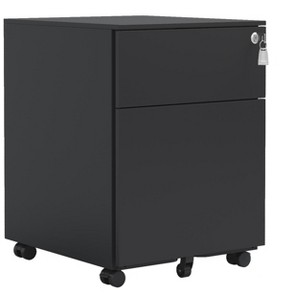 LOVMOR Metal Lateral File Cabinet with 2 Drawer&Lock,Office Vertical Files Cabinets for Office Home,A4,Assembly Required - 1 of 4