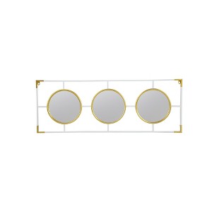 Dexmalle Gold And White Frame Wall Mirror - 1 of 4