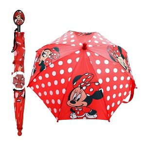 Disney Minnie Mouse 21-Inch Kid's Umbrella With Clamshell Handle - 1 of 4