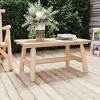 vidaXL Coffee Table, 35.4"x19.7"x16.1", Solid Wood Spruce - 2 of 4