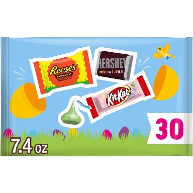 HERSHEY'S Kit Kat and Reese's Assorted Chocolate Easter Candy Bag - 30ct/7.4oz