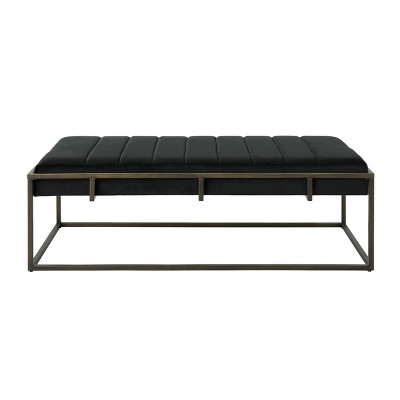Magdalene Velvet Ottoman Bench - Thumbnail 2