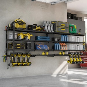 67-Inch 4-Tier Wall Mount Power Tool Organizer, 53-Inch Wide, 1000 lb ...