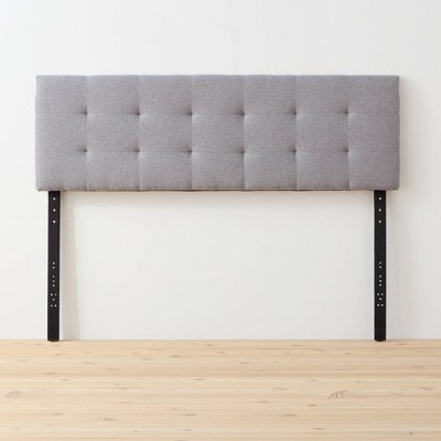 King/California King Emmie Adjustable Upholstered Headboard with Square Tufting Stone - Brookside Home