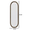 FONTOI Oval Retro Wall Mirror, Vintage Vanity Mirror, Mirror Wall Decor for Bathroom Bedroom Living Room Cloakroom Entryway, Gold, 15.75"*47.25"*0.98" - 3 of 4