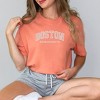 Simply Sage Market Women's Embroidered Boston Massachusetts Short Sleeve Garment Dyed Tee - 2 of 3