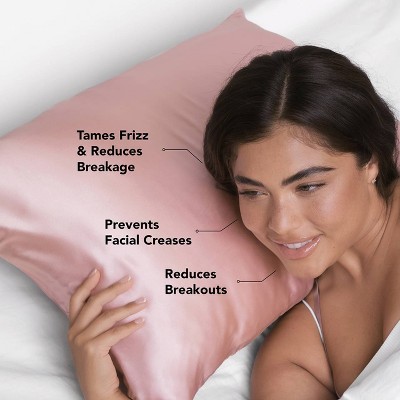 Blush Satin Standard/Queen Pillowcase for Kids