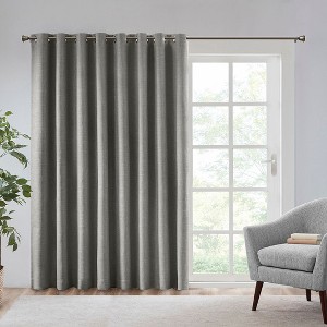 PAGED 84"x100" Printed Heathered Blackout Curtain Panel,Blackout Curtains for Bedroom,Window Patio Panel with Grommet Top,Living Room Curtains - 1 of 4