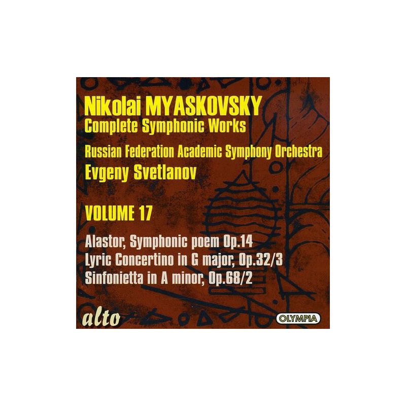Myaskovsky & Svetlanov - Alastor Sym Poem / Lyric Concertino / Sinfonietta (CD), 1 of 2