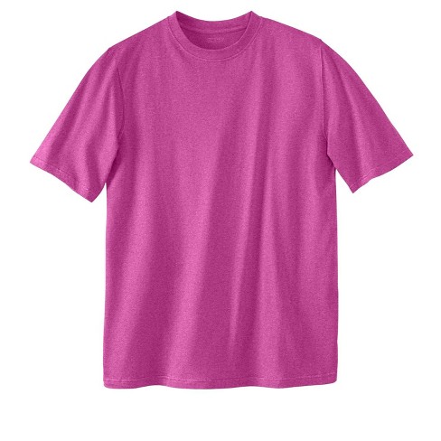 KingSize Men's Big & Tall Shrink-Less Lightweight Crewneck T-Shirt - Big -  6XL, Pink