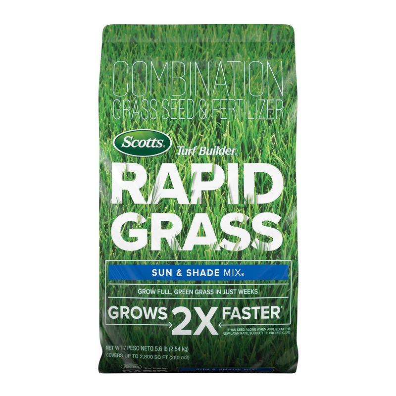 Scotts Turf Builder Rapid Grass Seed Sun &#38; Shade Mix - 5.6lb, 1 of 11