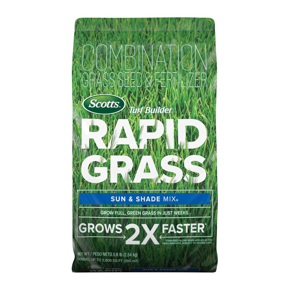 Photos - Lawn Mower Scotts Turf Builder Rapid Grass Seed Sun & Shade Mix - 5.6lb
