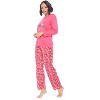 Casual Nights Women's Jersey Knit Long-Sleeve Top and Mircro Fleece Bottom Pajama Set - 2 of 4