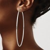 Black Bow Jewelry 2mm, Sterling Silver, Endless Hoop Earrings - 80mm (3 1/8 Inch) - 3 of 4