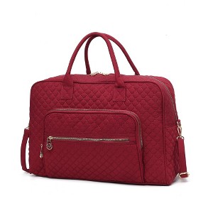 MKF Collection Jayla Solid Quilted Cotton Women’s Duffle Bag by Mia K - 1 of 4