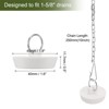 Unique Bargains Rubber Stainless Steel Beaded Chain with Pull Ring Drain Stoppers 2 Pcs - 2 of 4