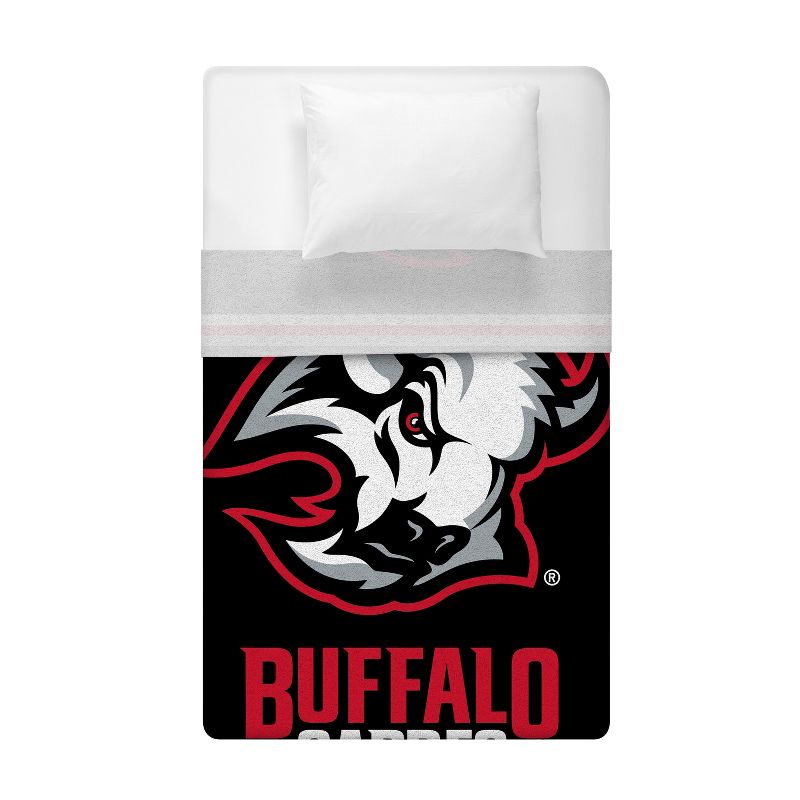 Sleep Squad Buffalo Sabres Goat Head Logo 60 x 80 Raschel Plush Blanket, 3 of 6