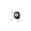 Black Bow Jewelry Sterling Silver Black Enamel 8 Ball Bead Charm - 2 of 3