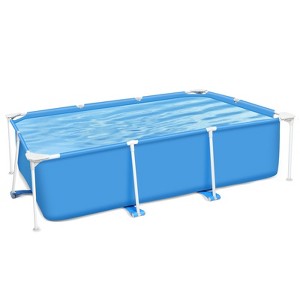 Above Ground Pool Set, Round or Rectangular Frame Swimming Pool, Outdoor Backyard Family Pool, Corrosion & Puncture Resistant, Includes Filter & Pump - 1 of 4