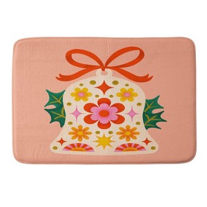 Jessica Molina Retro Christmas Sleigh Bell Memory Foam Bath Mat - Deny Designs - 1 of 4