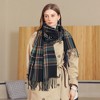 Anna-Kaci Women's Plaid Scarf with Soft Woven Fabric Classic Check Pattern and Cozy Wrap Design - 2 of 3