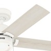Hunter Fans 44" Erling Ceiling Fan Matte White 5-Blade Bleached Alder - 3 of 4