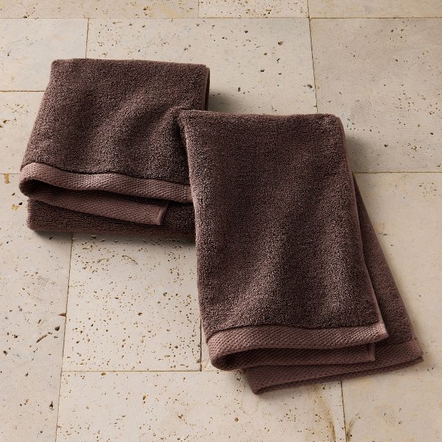 FTCBEAUTY AQUA COLOGNEとヘアターバン 2点セット 2pk Organic Hand Towel Brown - Casaluna™ : Target