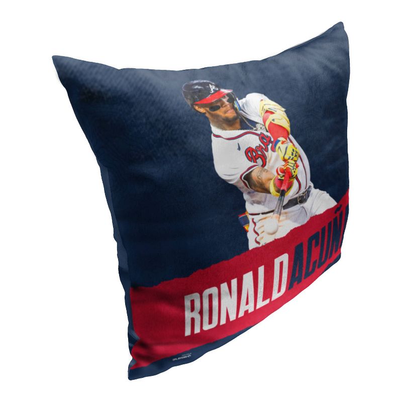 18&#34;x18&#34; MLB Atlanta Braves 23 Ronald Acuna Jr. Player Printed Throw Decorative Pillow, 4 of 6