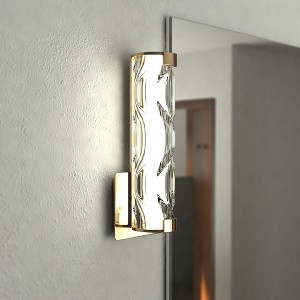 VAXCEL Marseille 1 Light LED Bathroom Vanity Fixture Clear Glass - 1 of 4