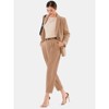 EXLURA Women's Business Blazer and High Elastic Waist Pant Suit Set Loose Fit Casual Fall Winter 2 Piece Suits for Work - 3 of 4