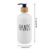 Unique Bargains Elegant Contains the Letters DISHES Soap Pump Dispenser for Bathroom 16.9oz 1 Pc - 4 of 4