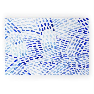Angela Minca Dot lines blue Welcome Mat - Deny Designs - 1 of 3