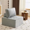 Kumasinova Modular Gray Linen Sofa,Sectional Couch with Wooden Frame,Free Splicing Design,Single Sofa for Small Apartment,Living Roomecor - 2 of 4