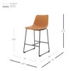 New Pacific Direct Vesta KD PU Counter Stool (Set of 2) - 2 of 4