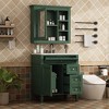 ModernLuxe 30'' Bathroom Vanity Set with Ceramic Sink, 2 Drawers & Tip-out Drawer, Freestanding Storage Cabinet with Mirror Cabinet - 2 of 4