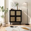 Wooakway 4-Door Rattan Storage Cabinet Modern Rattan Buffet Sideboard Accent Furniture for Entryway Living Room - 3 of 4