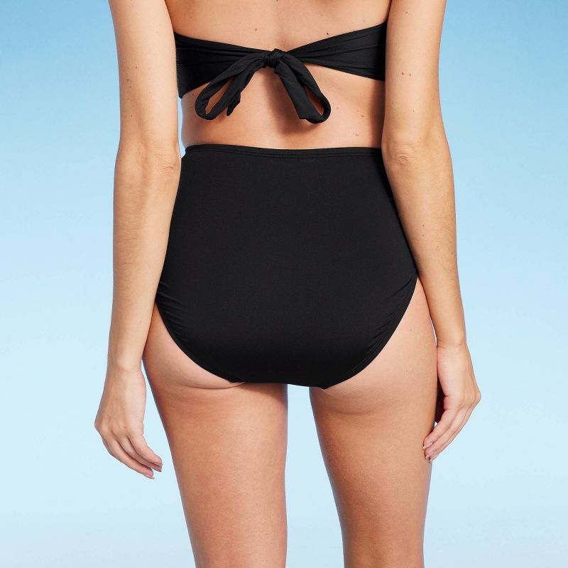 Women's Shirred High Waist Brief Full Coverage Bikini Bottom - Shade & Shore™, 3 of 7