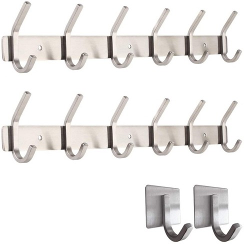 Smartpeas Stainless Steel Coat Rack - 6 Fixed Hooks - image 1 of 4