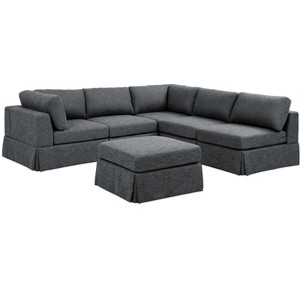 TiramisuBest 85.5" Sleeper Sofa Bed with Storage Chaise, Reversible L-Shaped Couch, Blue Upholstered Sectional for Living Room & Small Space - 1 of 4