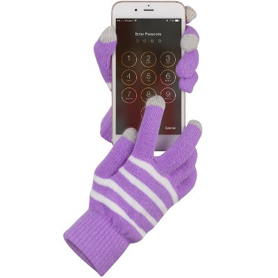 Fosmon Touchscreen Gloves With Three Conductive Finger Tips - Purple ...