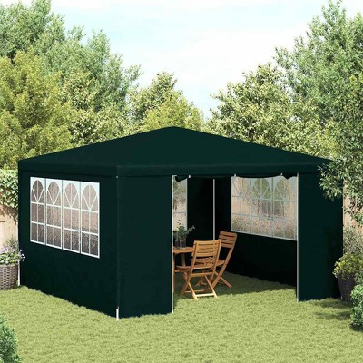 vidaXL Party Tent Anthracite Polyethylene, Steel 13.1 x 13.1 ft